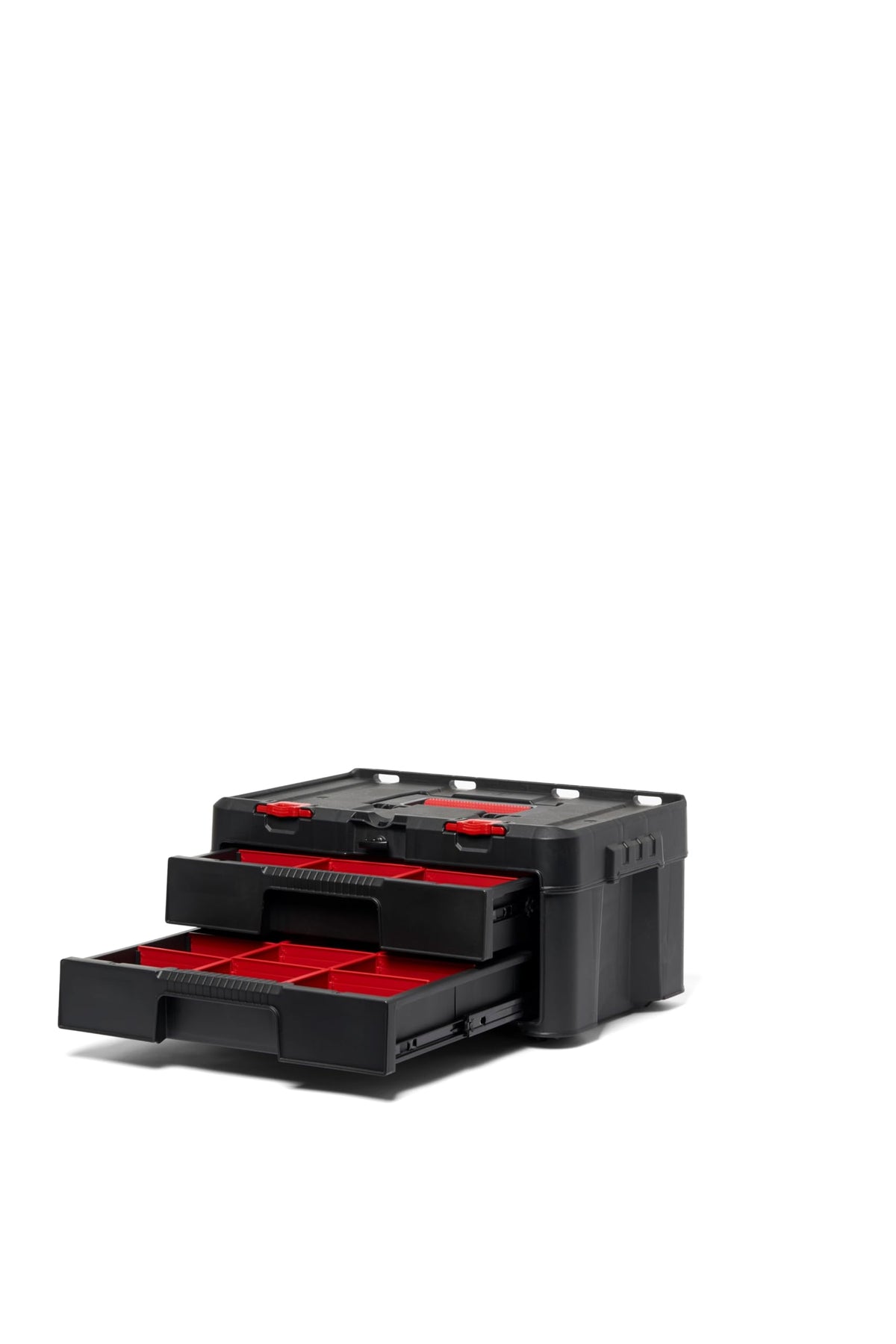 Keter Stack N’ Roll transparent lid for quick contents visibility