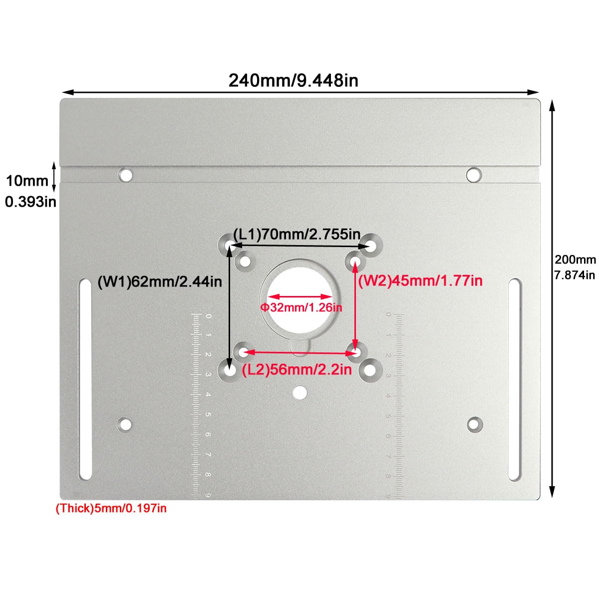KETIPED packaged router plate with fence and miter for quick setup.