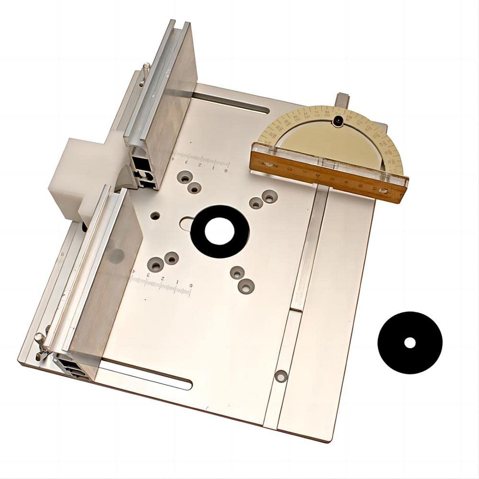 KETIPED router table insert plate 240x200mm with smooth sliding surface for clean cuts.