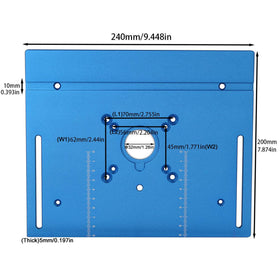 KETIPED router table insert plate with fence illustrating precise alignment