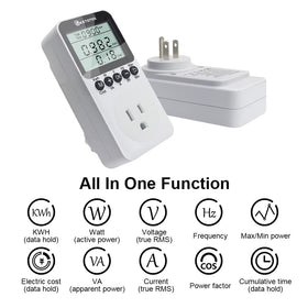 KETOTEK energy monitor placed between outlet and device tracks power draw and cost awareness.
