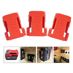 KETTKEL 20pas battery holders for Milwaukee M18 secure batteries on a wall