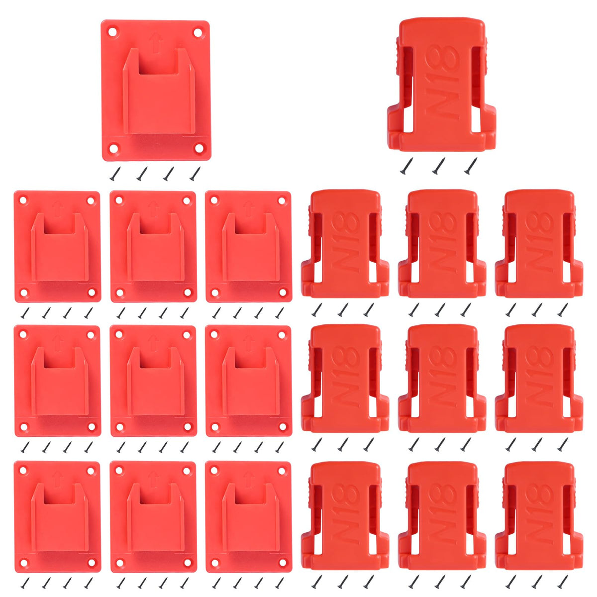 KETTKEL 20pas tool holders for Milwaukee M18 neatly organize tools on a wall