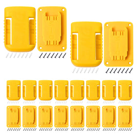 KETTKEL 20pas tool holders on wall mount for Dewalt 20V and Milwaukee M18, keeps essentials within reach