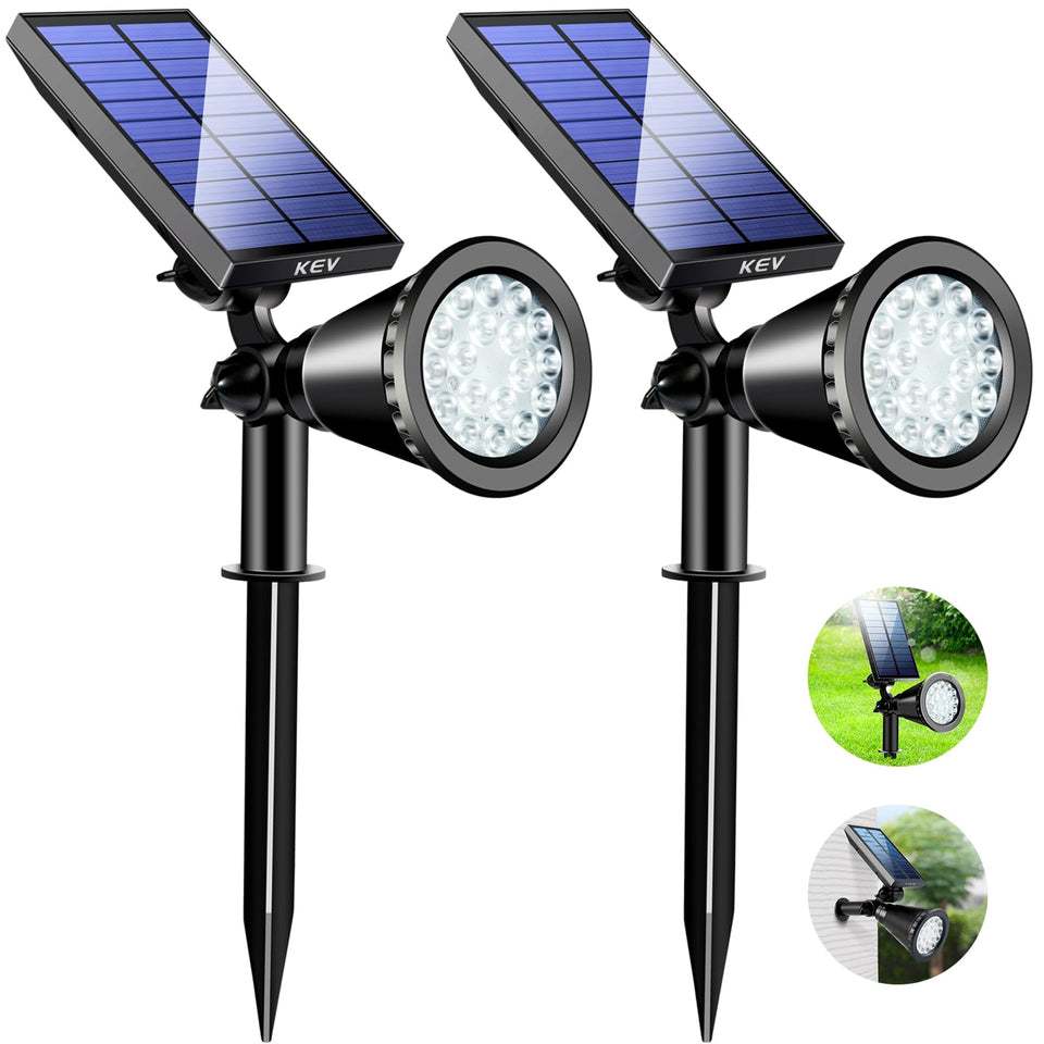 KEV 800-lumen solar spot light panel for bright, energy-efficient outdoor lighting.