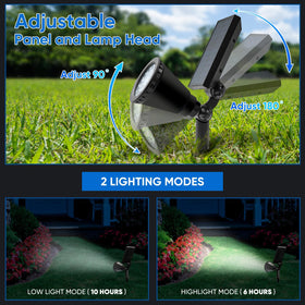 KEV adjustable light head swivels for precise outdoor illumination.