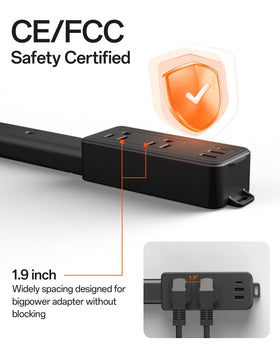 Keway wall-mount option shown with screws or adhesive strips