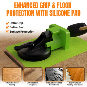 Kewery setup on smooth floor demonstrates non-marking repair process