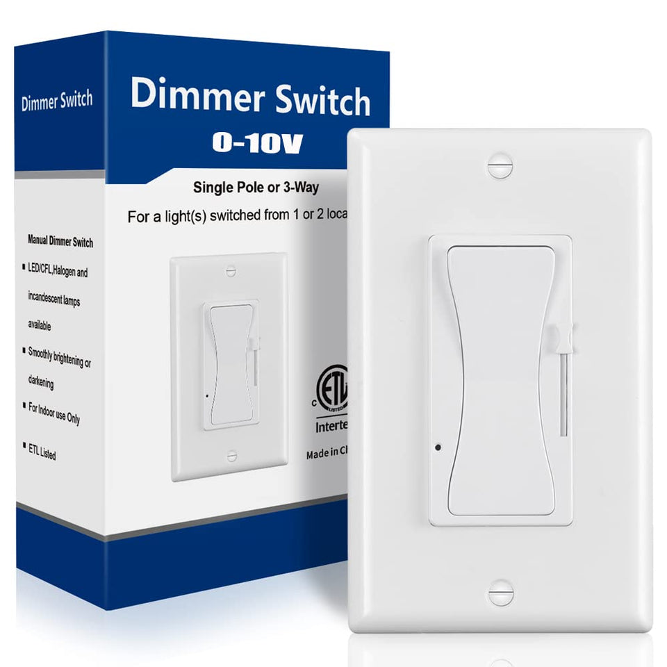 KEYGMA 0-10V dimmer front view for precise, room-wide low voltage control.