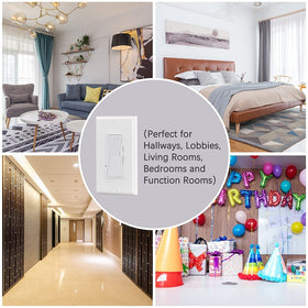 KEYGMA dimmer installed in wall creates elegant, functional lighting at home.