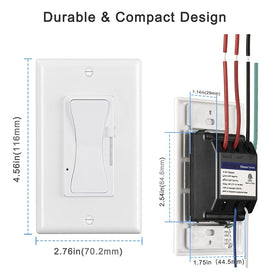 KEYGMA 0-10V dimmer slider control provides smooth brightness adjustments.