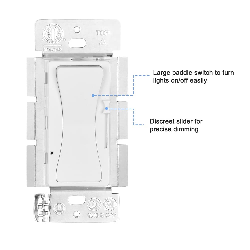 KEYGMA DC dimmer slider illuminated for easy brightness adjustment in dimmed lighting.
