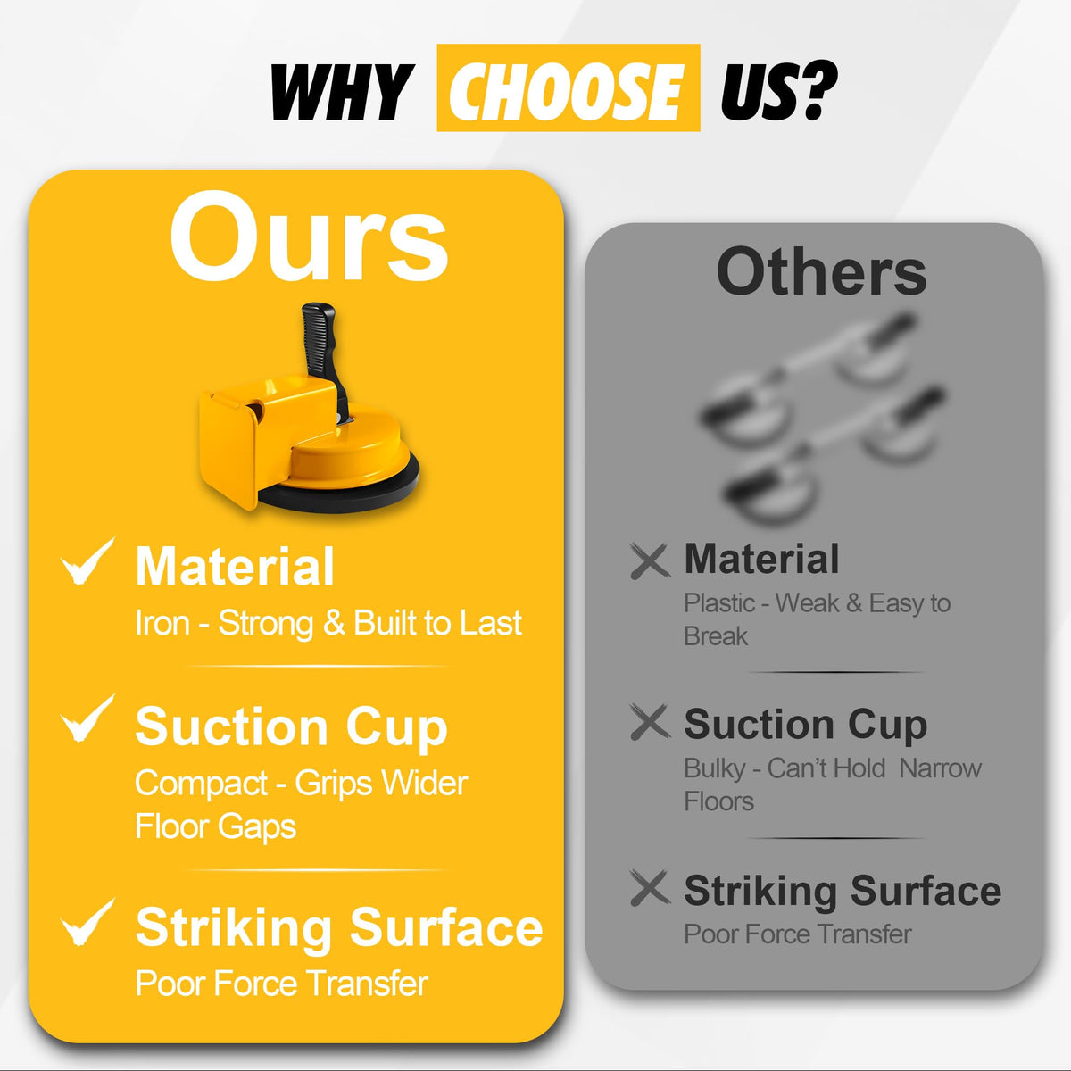 Keymarx Durable iron construction delivers stability and consistent pulling power during installation