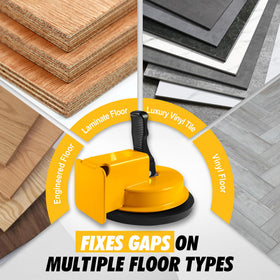 Keymarx Easy floor gap repair kit highlights quick, clean results for laminate, vinyl, wood, and tile