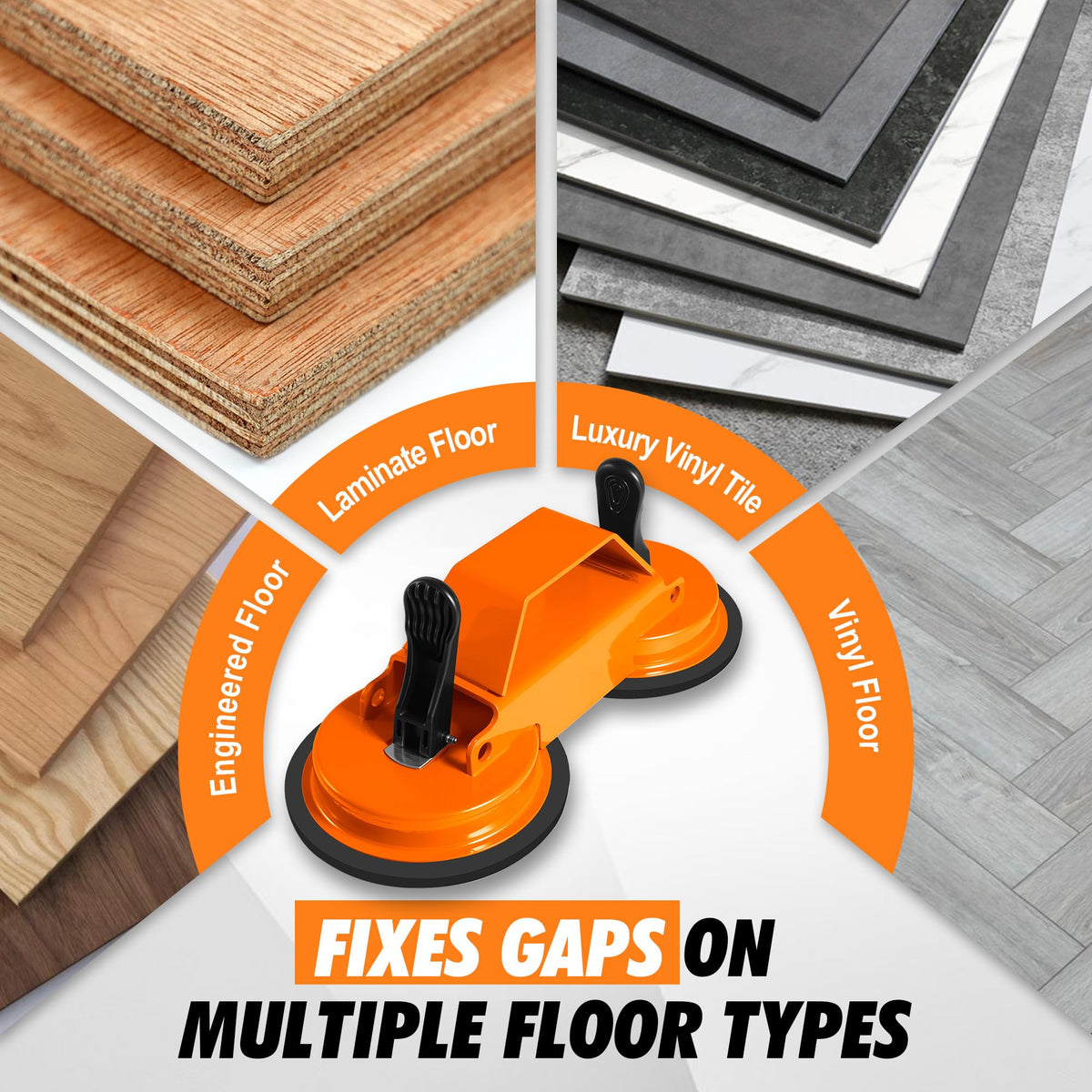 Keymarx compatible with laminate floors for easy gap reseating