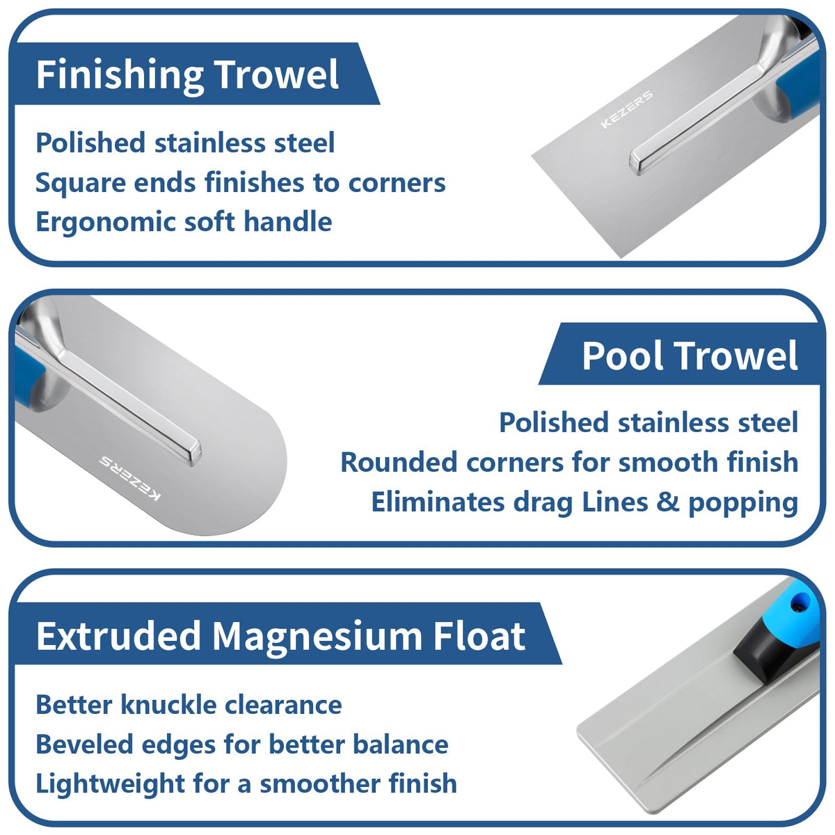 KEZERS brick trowel enabling efficient bricklaying and neat joints