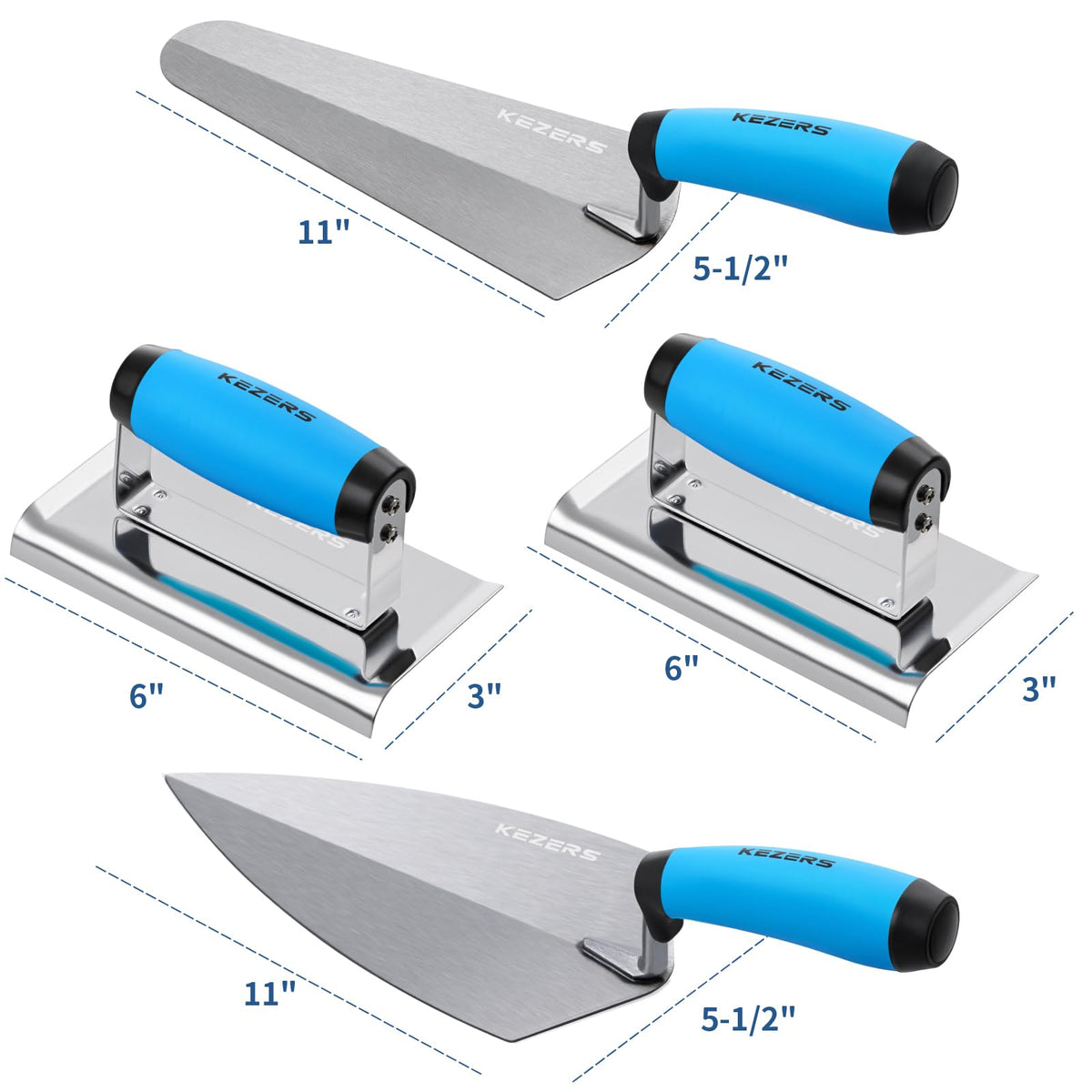 KEZERS pool trowel covering large areas with consistent finish
