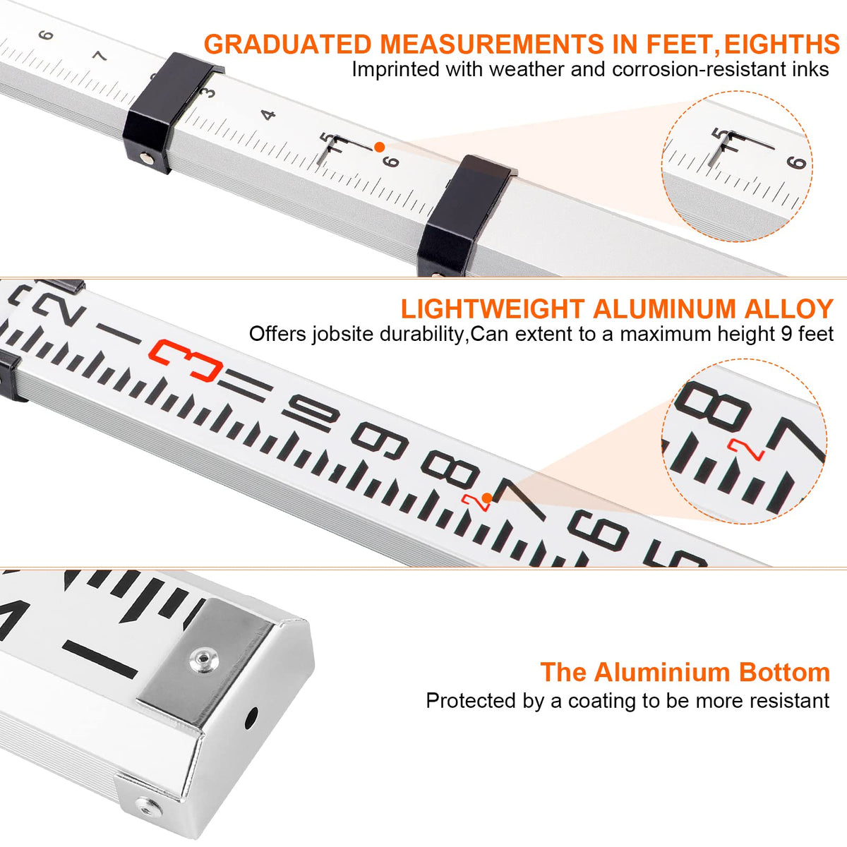 KEZERS aluminum rod with stainless steel bottom for enhanced durability