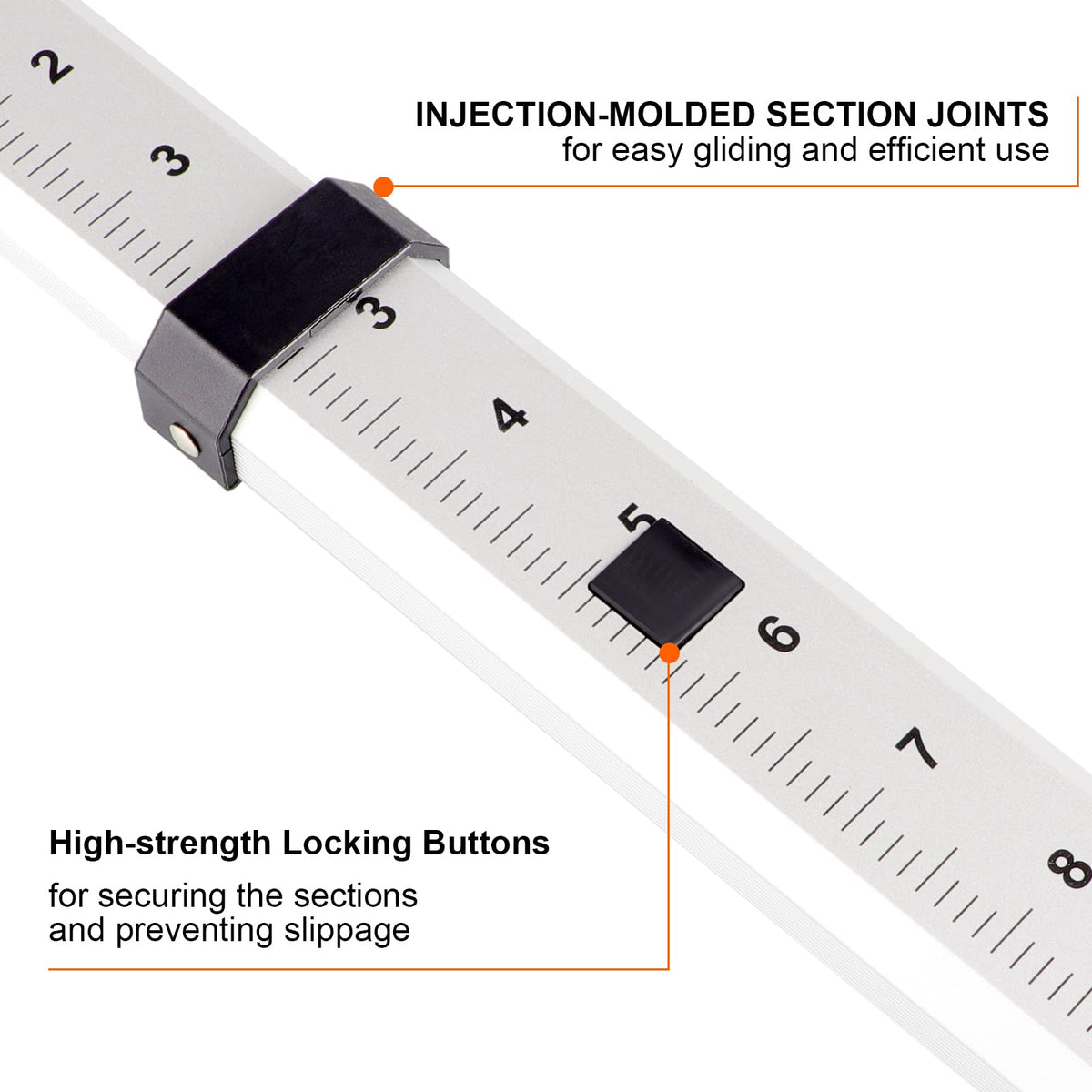 KEZERS KGR9 three-section telescopic rod with secure locking for stability