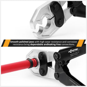 KF CPTEC PEX crimp tool chrome-plated jaws resist wear