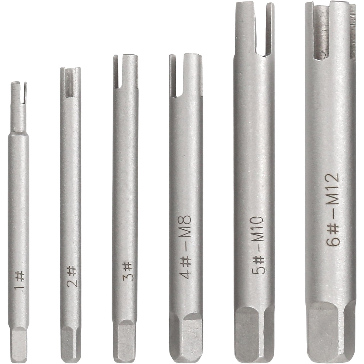 KH866 six-piece tap extractor set in case for quick, organized stripped fastener removal
