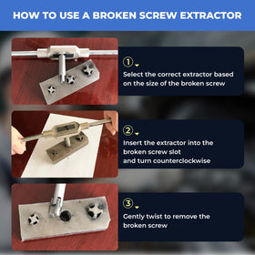KH866 extractor used with drill for fast removal with lubrication
