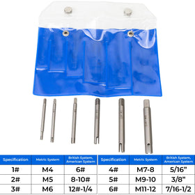 KH866 M4–M6 extractors shown for small to medium screws and bolts