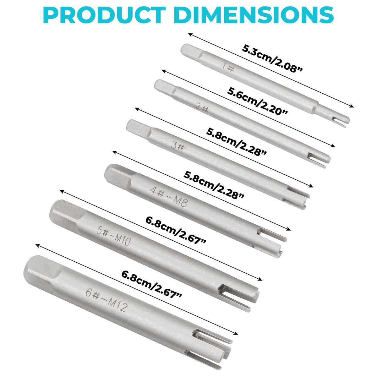 KH866 slot-design 3/4 extractor grips damaged taps securely for removal