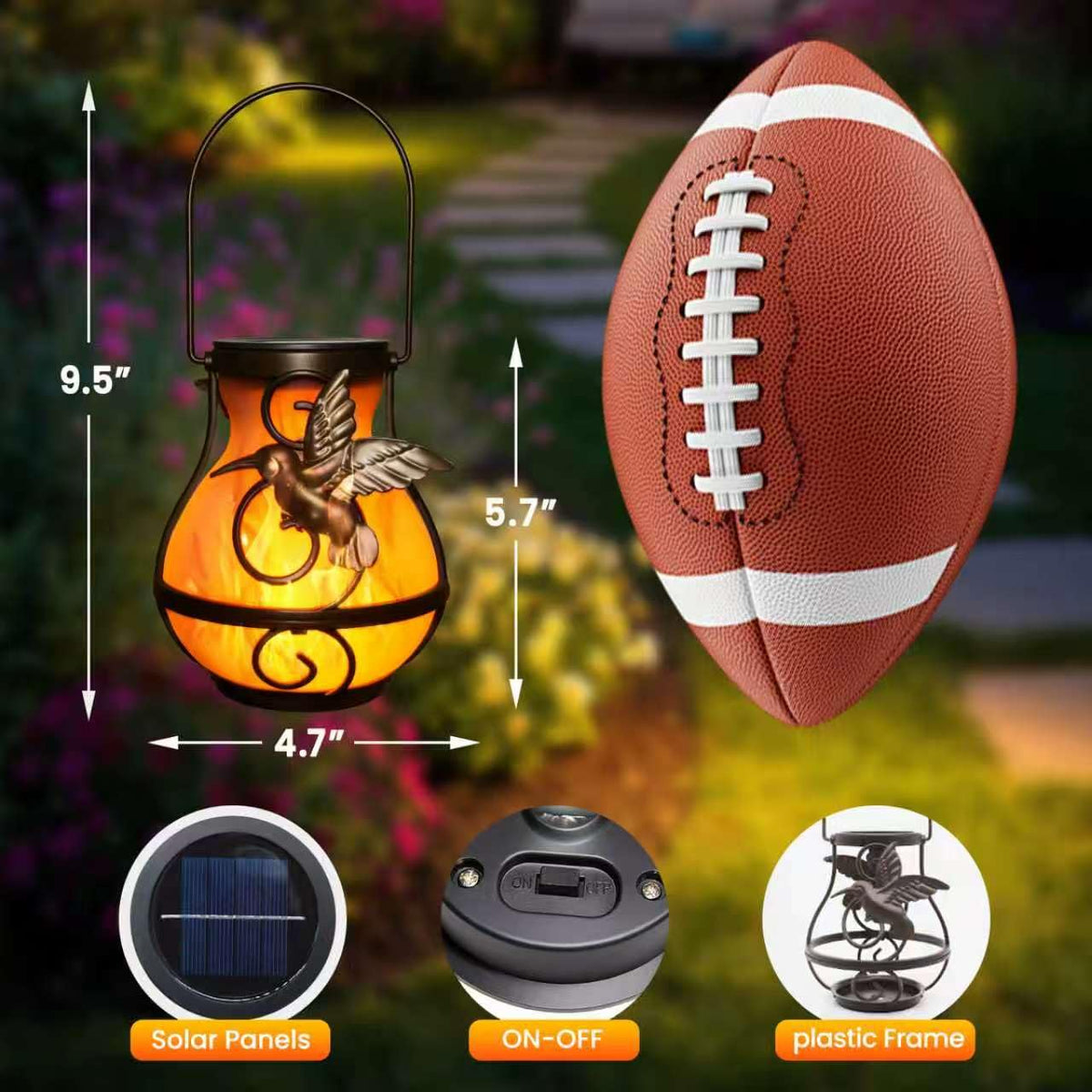 Khaornix outdoor lanterns are waterproof with IP65 protection for year-round use.
