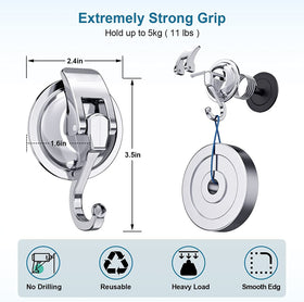 Khdrvok 4-pack provides versatile hanging options in kitchen and restroom.