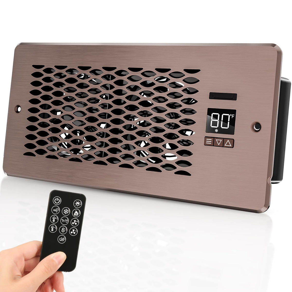KHEOED built-in booster fan cover for 4x10 vents enhances air transfer and comfort.