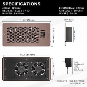 KHEOED compact ventilation solution boosts overall home airflow quietly.