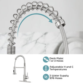 KHQF ergonomic single-handle control makes temperature adjustments easy.