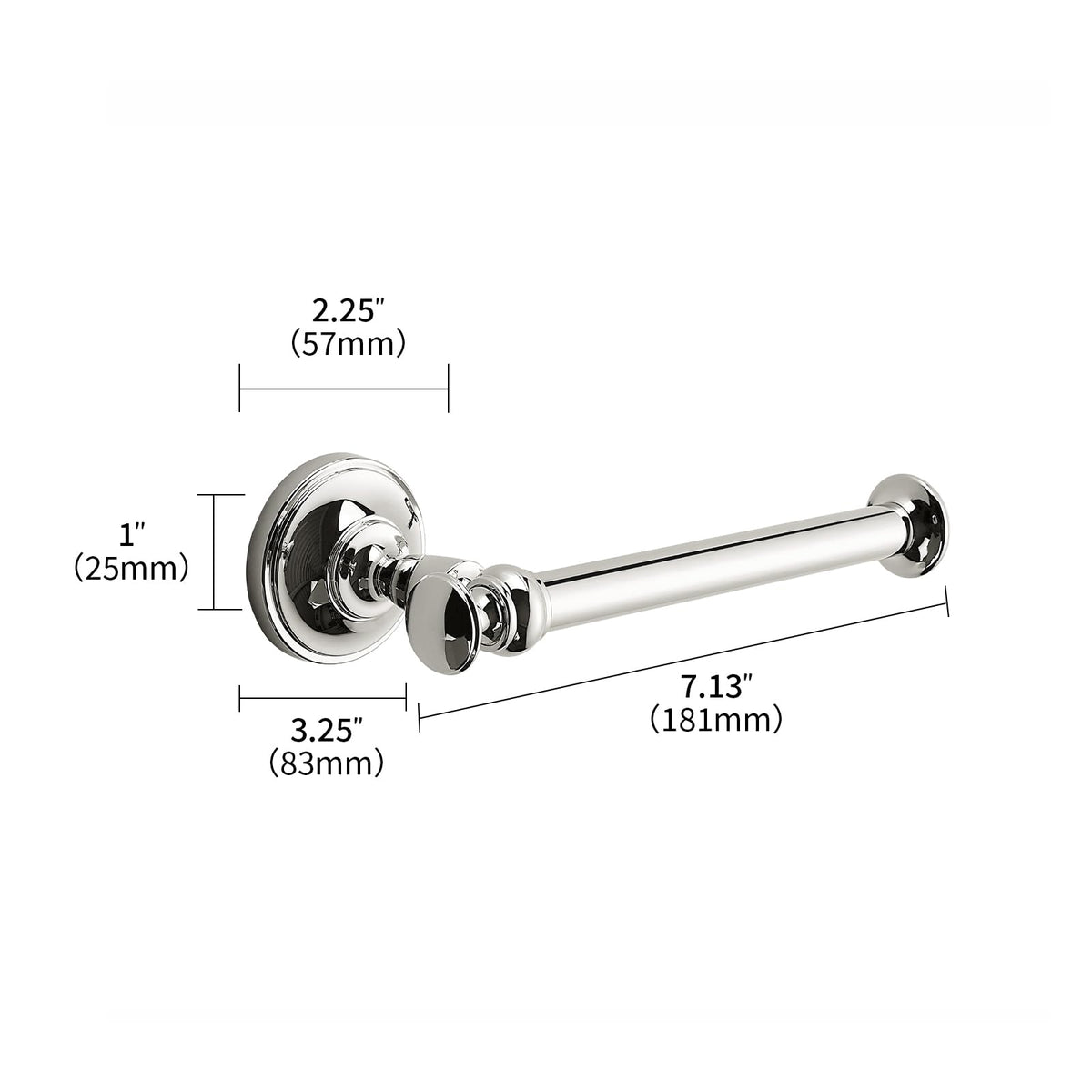 Khtumeware polished nickel finish stands up to damp bathrooms.