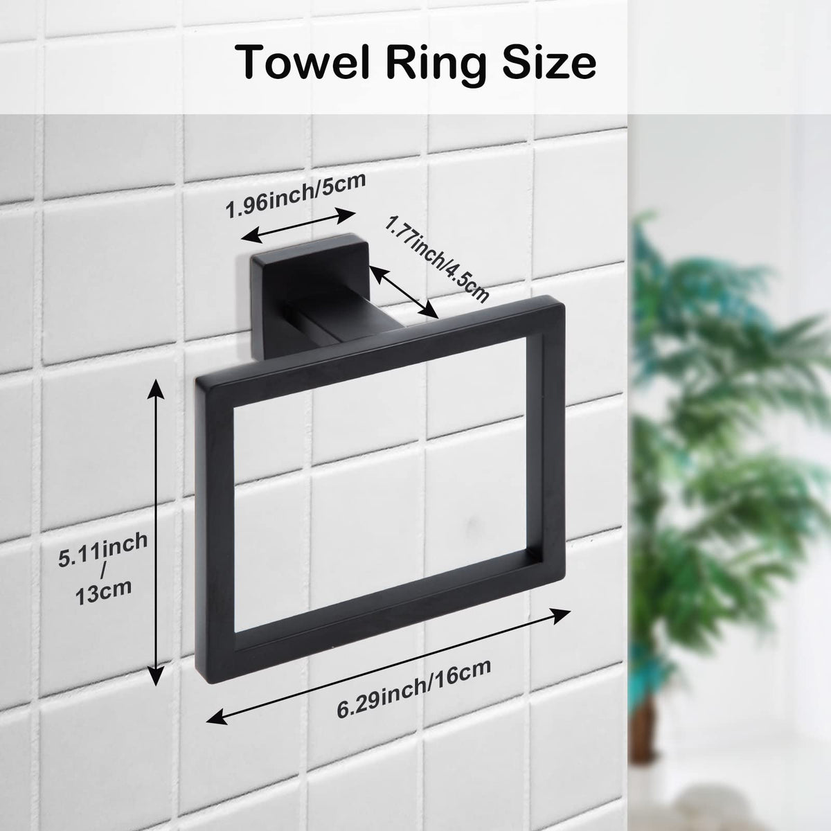Kiakuoow wall-mounted towel rings with installation hardware included