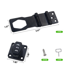 KIBBEH barn-door hasp lock outdoors shows weather-resistant durability.