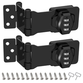 KIBBEH password rotary hasp lock on a cabinet for secure, keyless access.