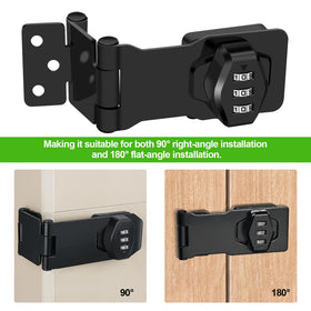 KIBBEH stainless steel hasp lock on a drawer shows durable, rust-resistant design.