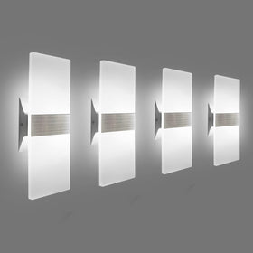 Kicaao modern wall sconces four-pack front view for contemporary spaces.