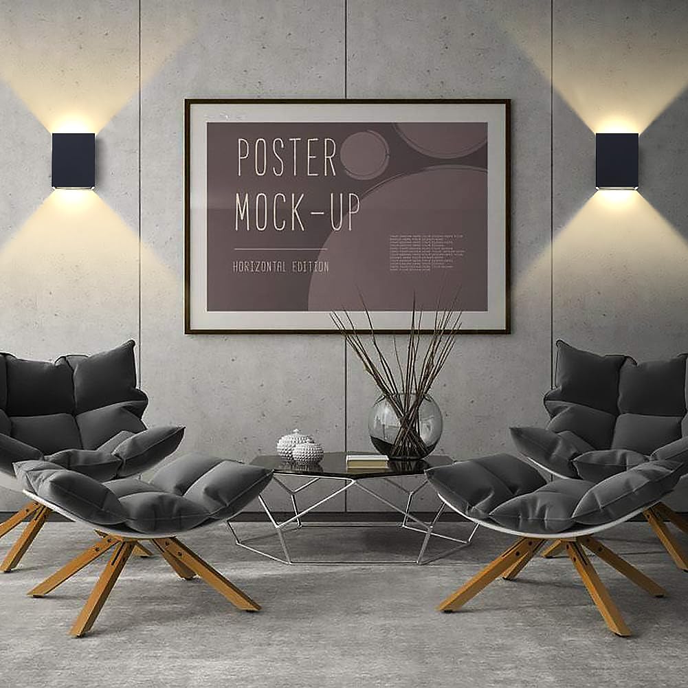 KICAAO modern black wall sconce for bedrooms or living rooms.