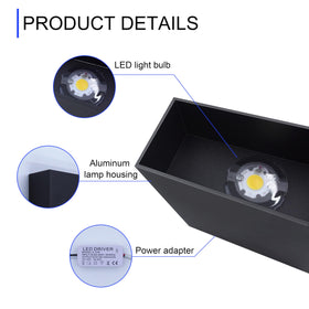 KICAAO sleek black finish wall light adds modern flair to interiors.