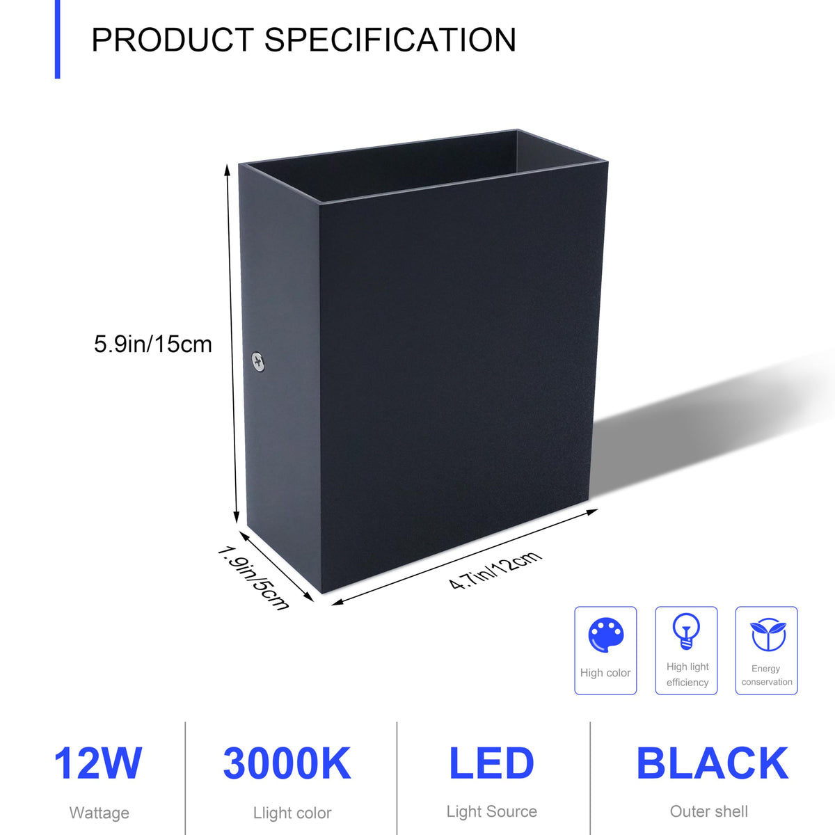 KICAAO wall light mountable vertically or horizontally for flexible décor.