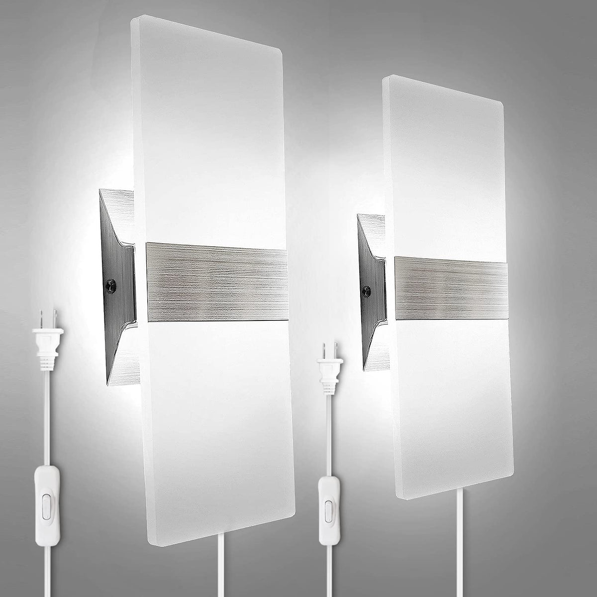 KICAAO wall sconces two modern plug-in cords for quick, flexible lighting setup