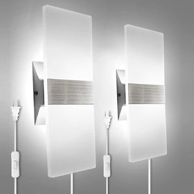 KICAAO wall sconces two modern plug-in cords for quick, flexible lighting setup