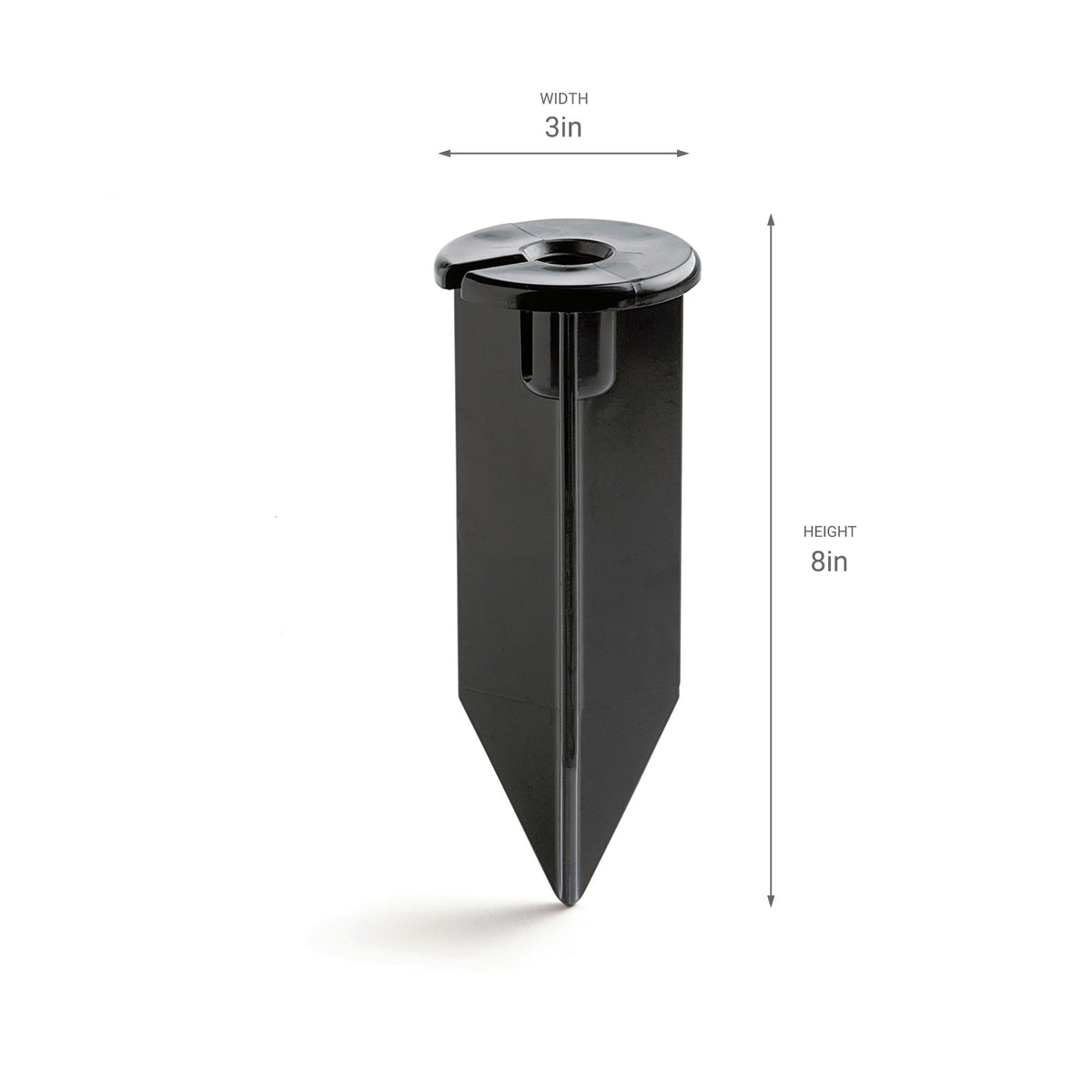 Kichler black material stake maintains a sleek, non-painted appearance.