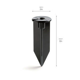 Kichler black material stake maintains a sleek, non-painted appearance.