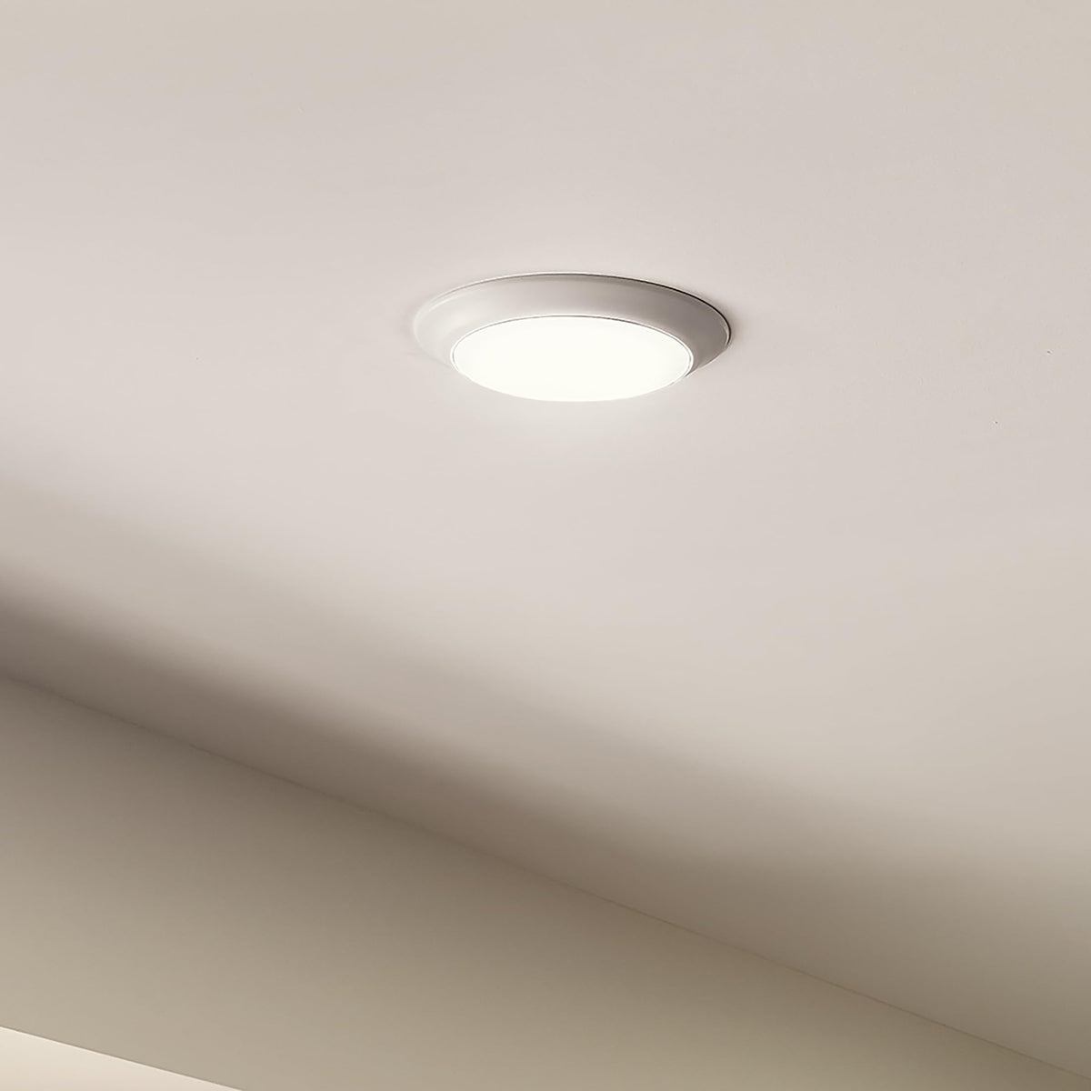 Kichler Gen I LED downlight ceiling installation view showcases easy integration into new builds.
