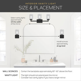 Kichler lighting creates a cohesive bathroom look while supporting daily routines