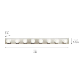 Kichler vanity light enhances the vanity area with crisp, shadow-free visibility