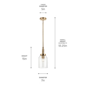Kichler Madden includes adjustable stems for customizable hanging height